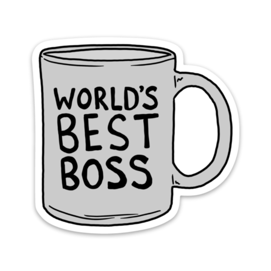 Sticker | World's Best Boss Mug - Office Fan Art