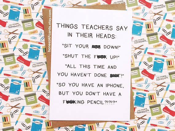 Card | Things Teachers Say