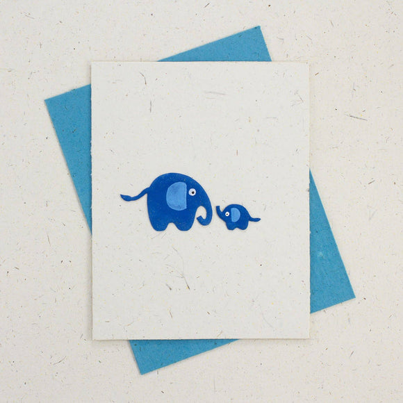 Card | Elephant Poo | Baby Blue
