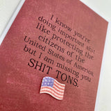 Card | Miss You | Protecting Citizens | Military Deployment Card