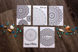 Card | Mandala Art - Set of 5 w/Sentiment