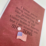 Card | Miss You | Protecting Citizens | Military Deployment Card