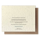 Card | Plantable Seed Paper | Mason Bee