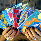 Card | Hand Marbled | Variety | Set of 5