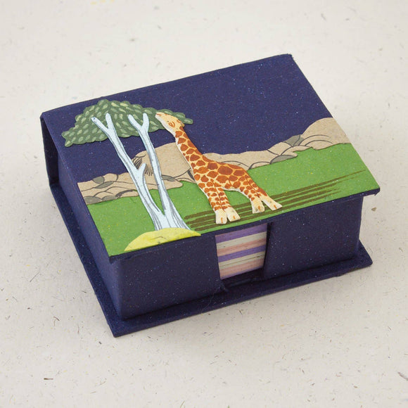 Note Box | Elephant Poo | Giraffe | Dark Blue