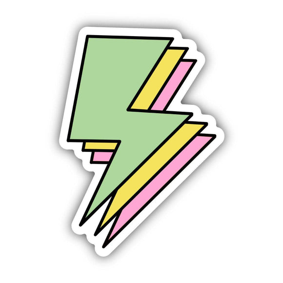 Sticker | Multicolor Triple Lightning Bolt