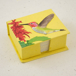 Note Box | Elephant Poo | Hummingbird | Yellow