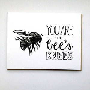 Card | You are the BEE's Knees | Hand Lettered