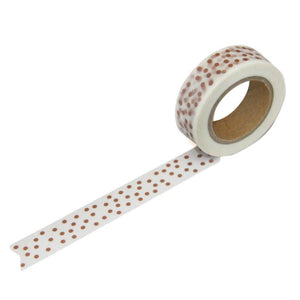 Washi Tape | Rose Silver Confetti Dot
