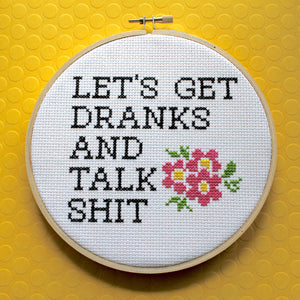 Cross Stitch Kit | Let’s Get Dranks