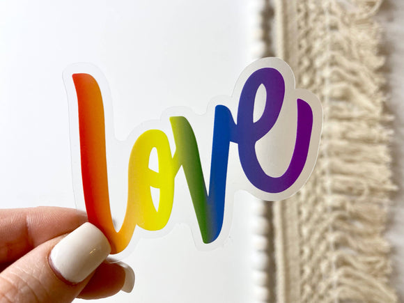 Sticker | Love Rainbow | Clear
