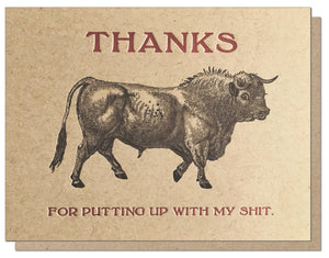 Card | Bull Thanks Card
