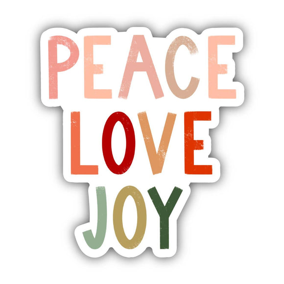Sticker | Lettering | Peace Love Joy