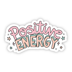 Sticker | Positivity | Positive Energy Lettering Pink