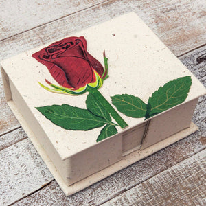 Note Box | Elephant Poo | Rose Flower | Natural White
