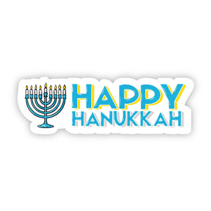 Sticker | Happy Hanukkah with Menorah