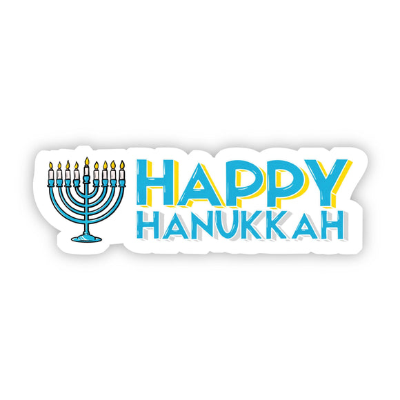 Sticker | Happy Hanukkah with Menorah