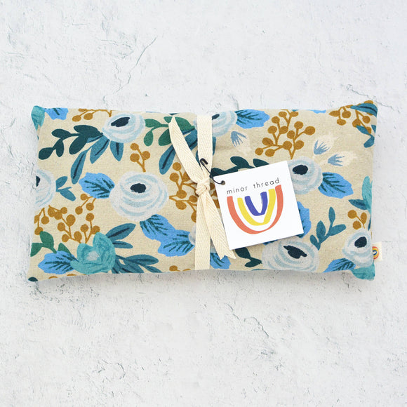 Oversized Eye Pillow | Rosa Floral Canvas | Blue