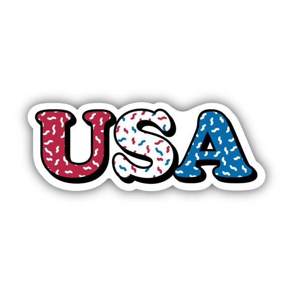 Sticker | USA Squiggly Design