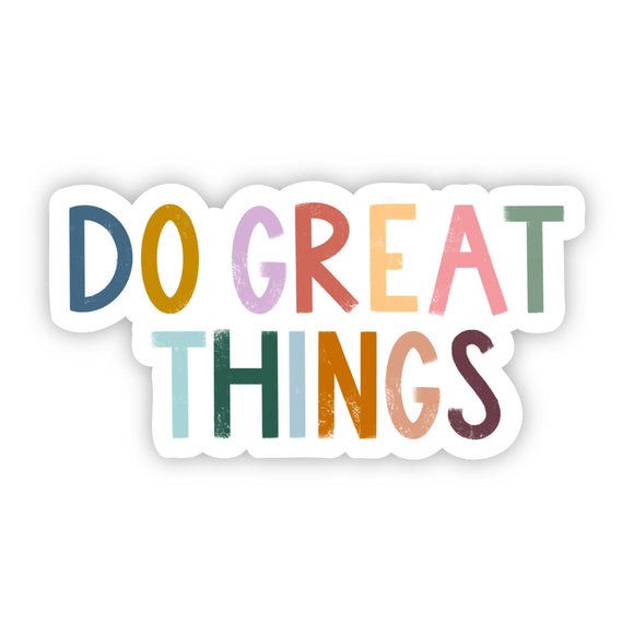 Sticker | Do Great Things Multicolor Lettering