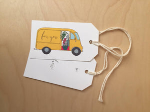 Gift Tags | Floral Truck | Set of 8