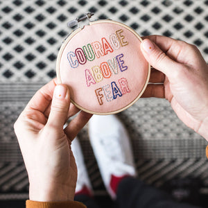 Craft | Embroidery Kit | Courage Over Fear