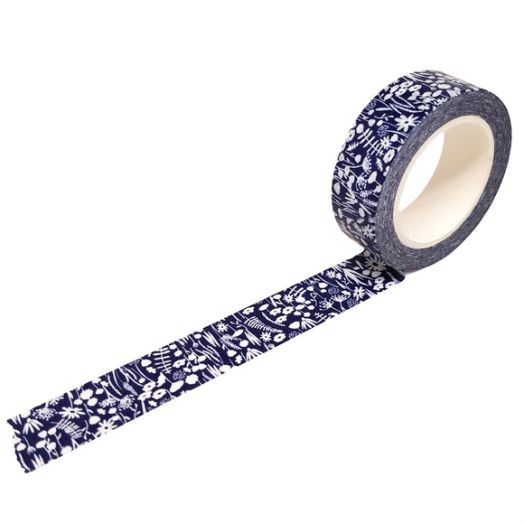Washi Tape | Navy Blue Floral