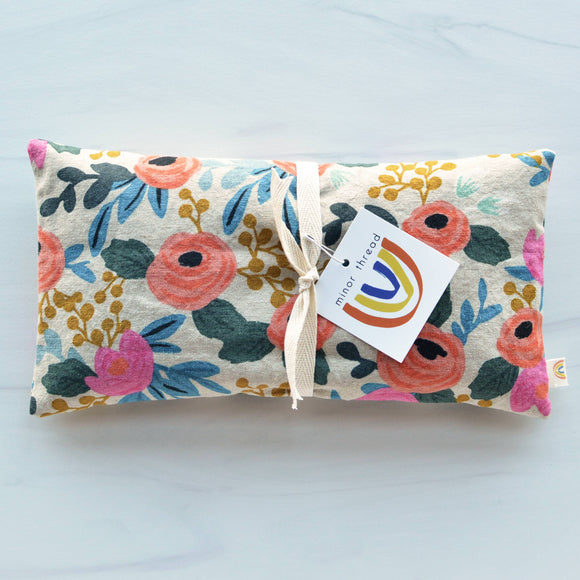 Oversized Eye Pillow | Rosa Floral Canvas | Pink