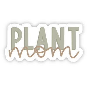 Sticker | Plant Mom | Green Lettering