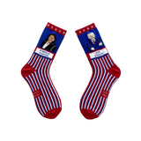 Socks | Kamala Harris & Joe Biden | Red, White, & Blue | Crew Large