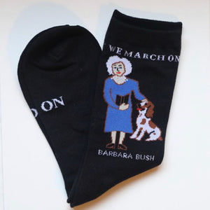 Socks | Barbara Bush | Black | Crew Medium