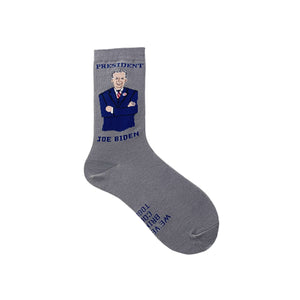 Socks | President Biden | Gray | Crew Large