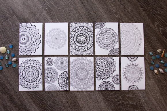 Card | Mandala Art - Set of 10 Blank