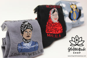 Socks | Ida B. Wells | Gray | Ankle Medium