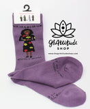 Socks | Michelle Obama | Purple | Crew Medium