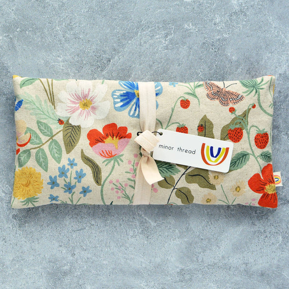Oversized Eye Pillow | Strawberry Fields Canvas | Natural
