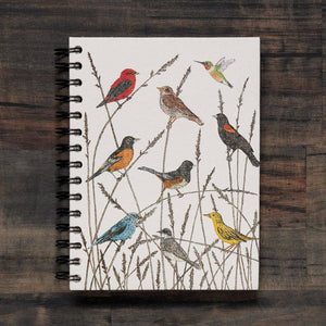 Notebook | Elephant Poo | Wild Birds | Watercolor Sketch | Large