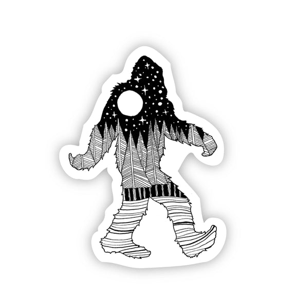 Sticker | Bigfoot Nature Black & White