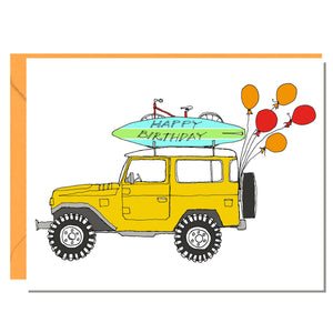 Card | Birthday | Surfboard Land Cruiser