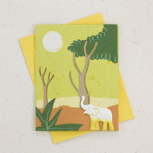 Card | Elephant Poo | Elephant Light Green