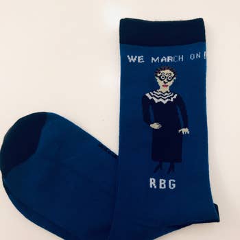 Socks | RBG | Dark Blue | Crew Large