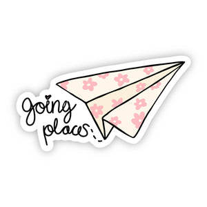 Sticker | Aesthetic | Going Places Paper Airplane