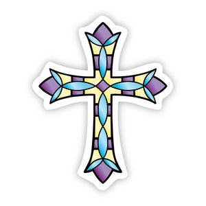 Sticker | Stained Glass Cross