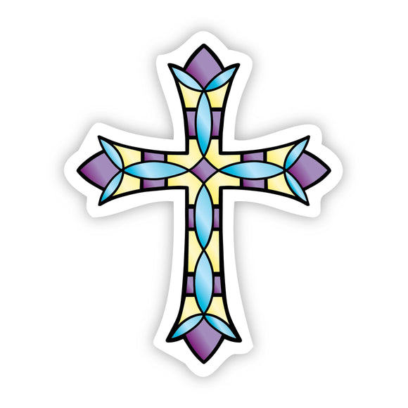 Sticker | Stained Glass Cross