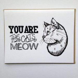 Card | You Are the CAT's Meow | Hand Lettered