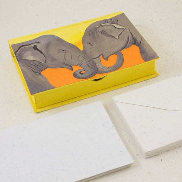 Boxed Stationery Set | Elephant Poo | Elephants | Yellow