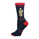 Socks | Eleanor Roosevelt | Red & Navy Blue | Crew Medium