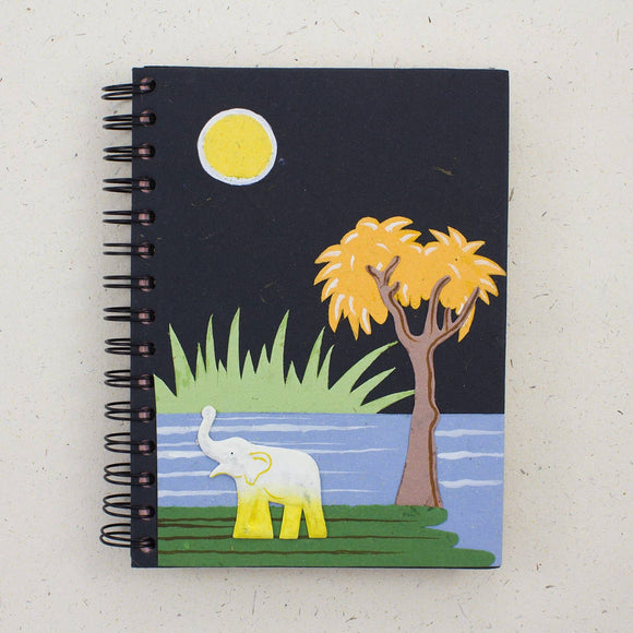 Notebook | Elephant Poo | Elephant | Black | Large