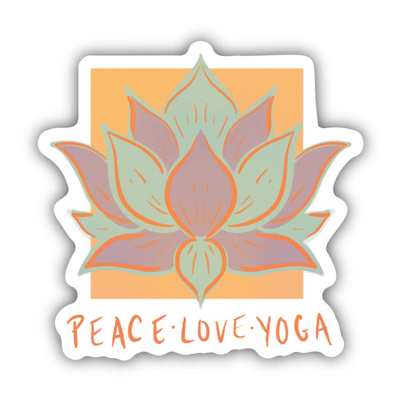 Sticker | Peace. Love. Yoga.