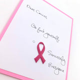 Card | Cancer | Dear Cancer Go F*ck Yourself | Pink